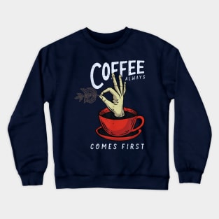 Sorry For What I Said Before Coffee Funny Coffee Lover Gift Crewneck Sweatshirt